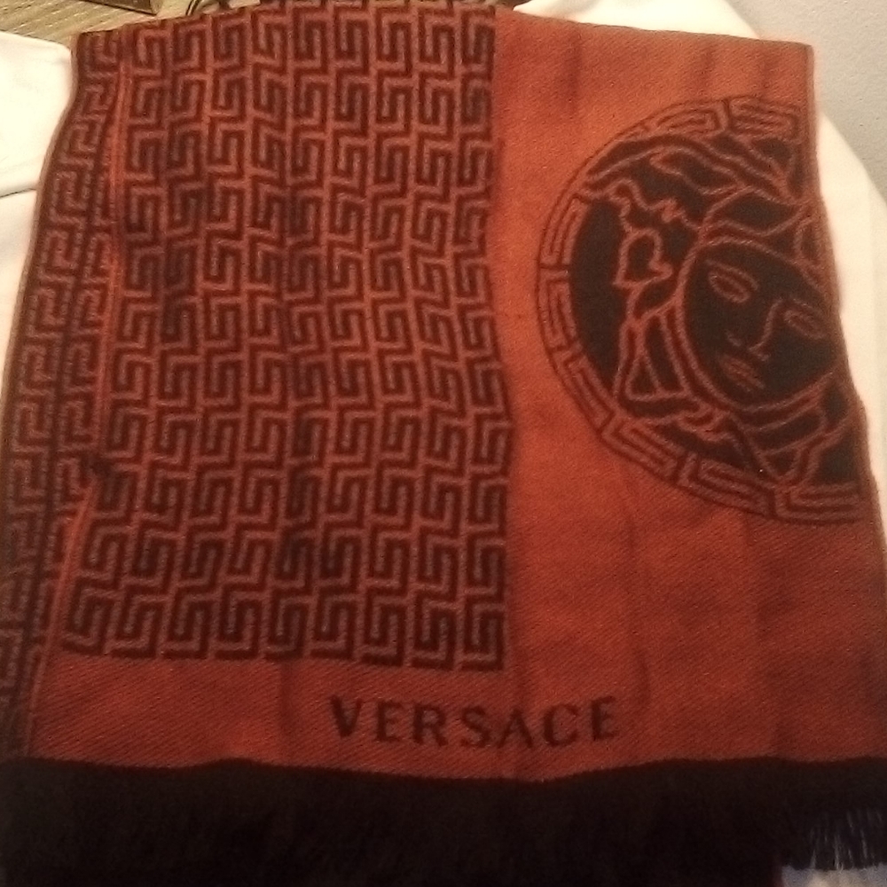 Versace Medusa Greca print scarf